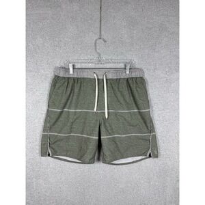 Vuori Trail Shorts‎ Men's Sz XL Green Gray Lined Active Gym Outdoor Stretch V341